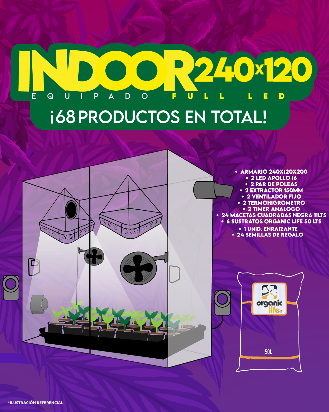 INDOOR 240X120 COMPLETO FULL LED