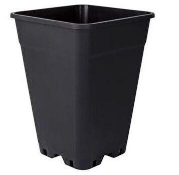 MACETA CUADRADA NEGRA ECO ECO ELEVADA 18 LITROS