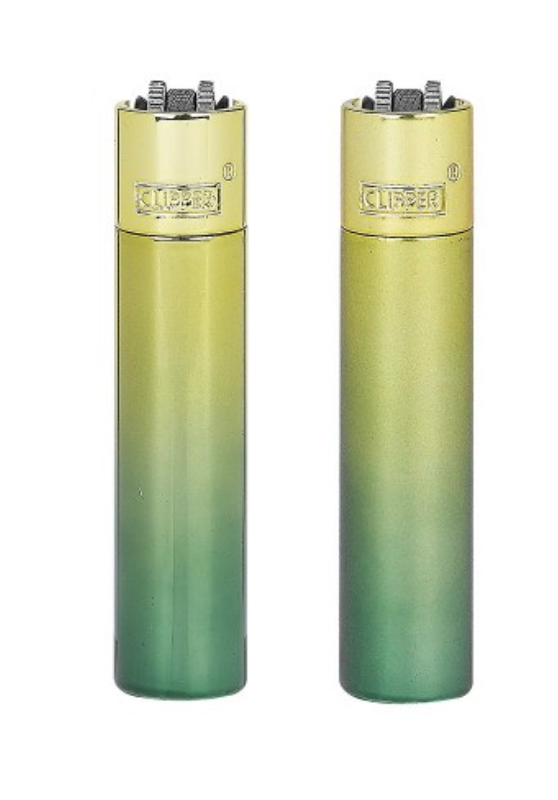 ENCENDEDOR CLIPPER METAL GREEN GRADIENT