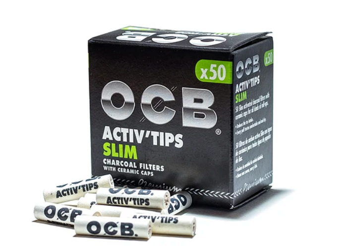OCB ACTIV TIPS SLIM FILTROS DE CARBON 50 UNID