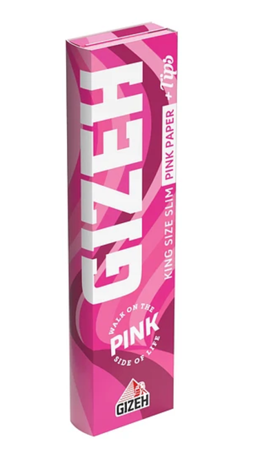 GIZEH PAPELILLOS PINK KING + TIPS