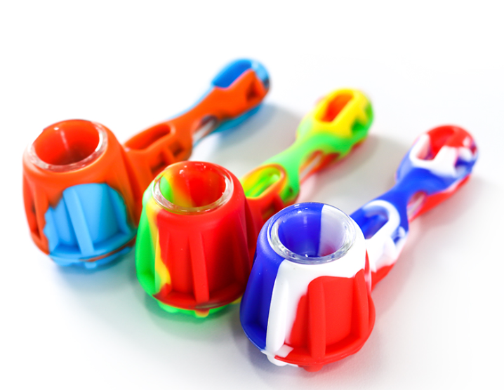 Pipa Silicona - Vidrio Colores