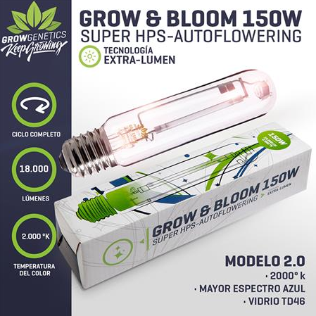 Grow Genetics Ampolleta Grow & Bloom 150W