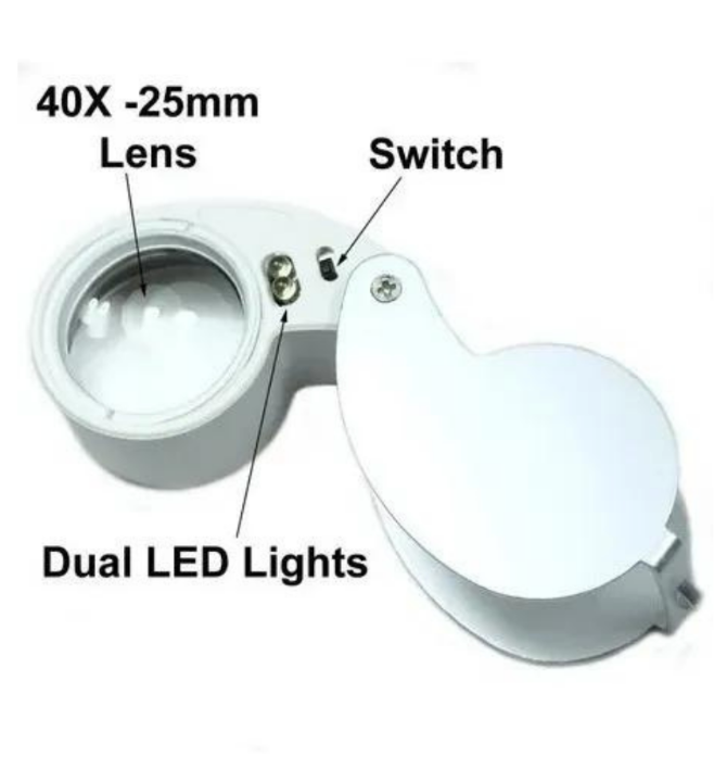 LUPA CON LUZ 40X