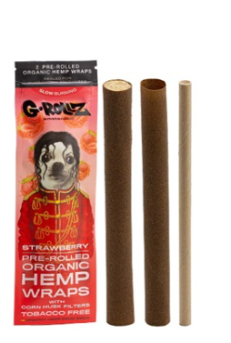 G-ROLLZ PRE ROLLED HEMP WRAPS X2 STRAWBERRY