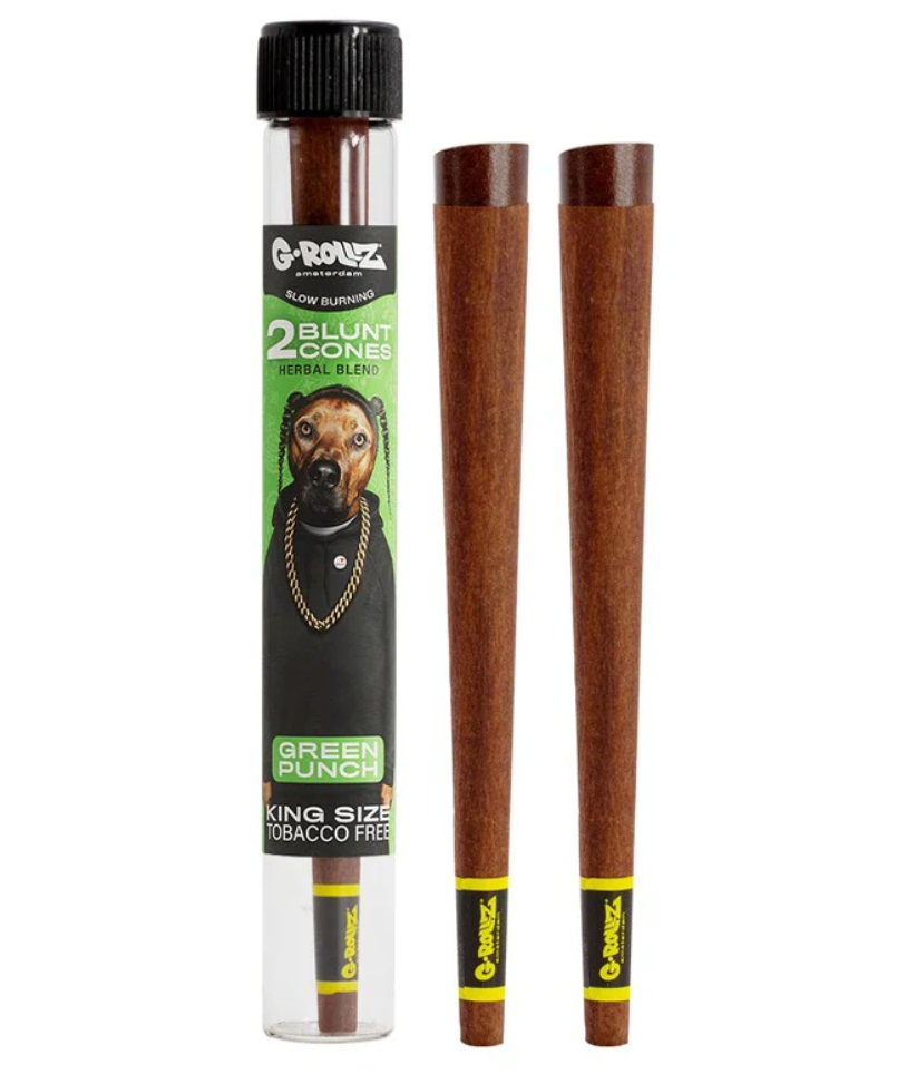 TUBO CONO HERBAL BLUNTS X2 GREEN PUNCH PETS G-ROLLZ
