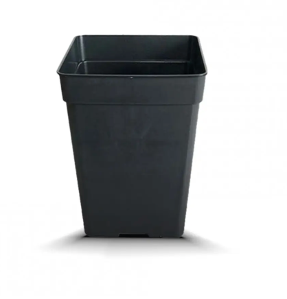 MACETA CUADRADA NEGRA 7 LITROS