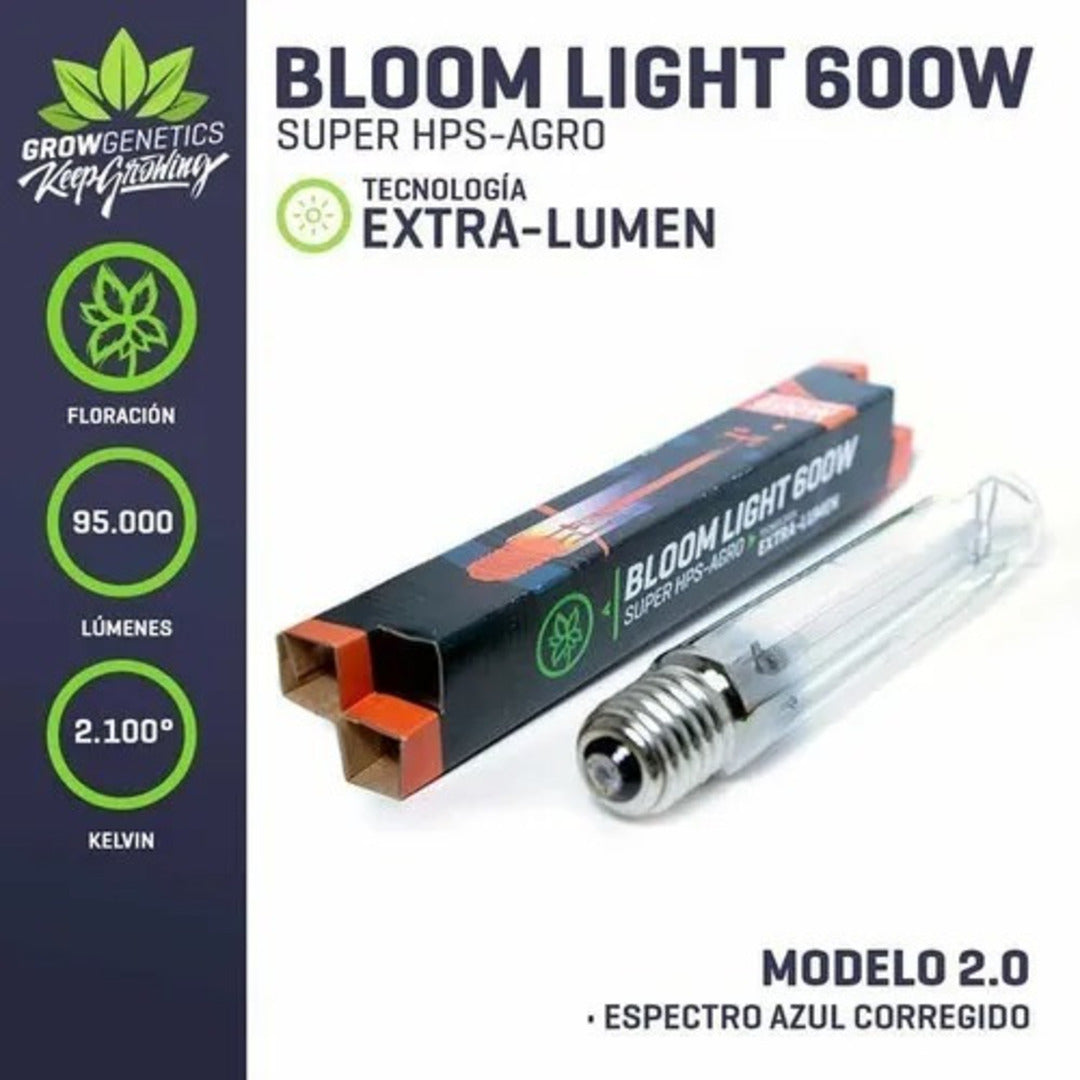 GROW GENETICS AMPOLLETA SODIO 600 W EXTRA LUMEN