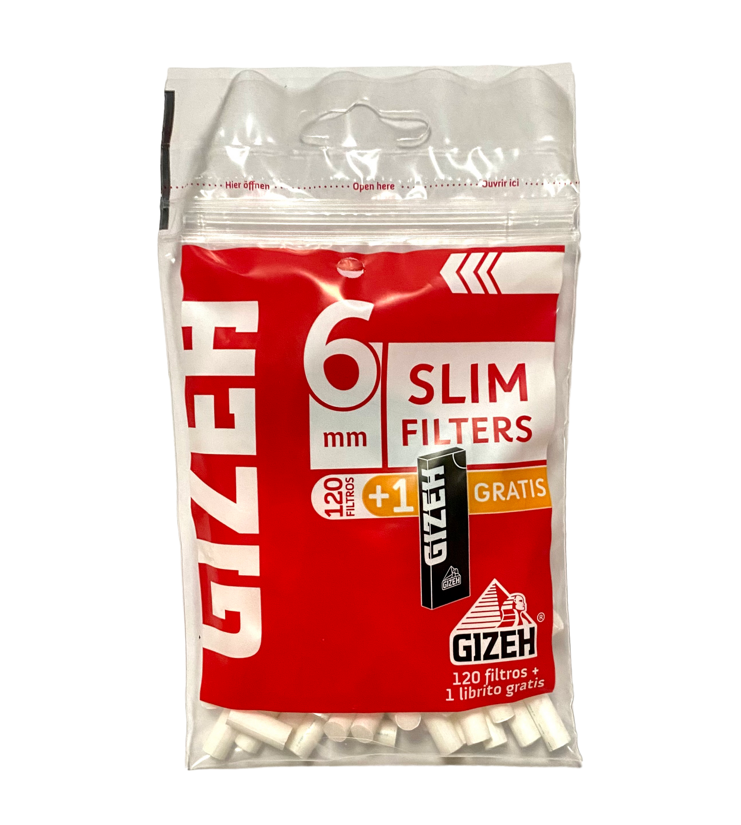 FILTRO GIZEH ROJO SLIM + PAPEL NEGRO N1