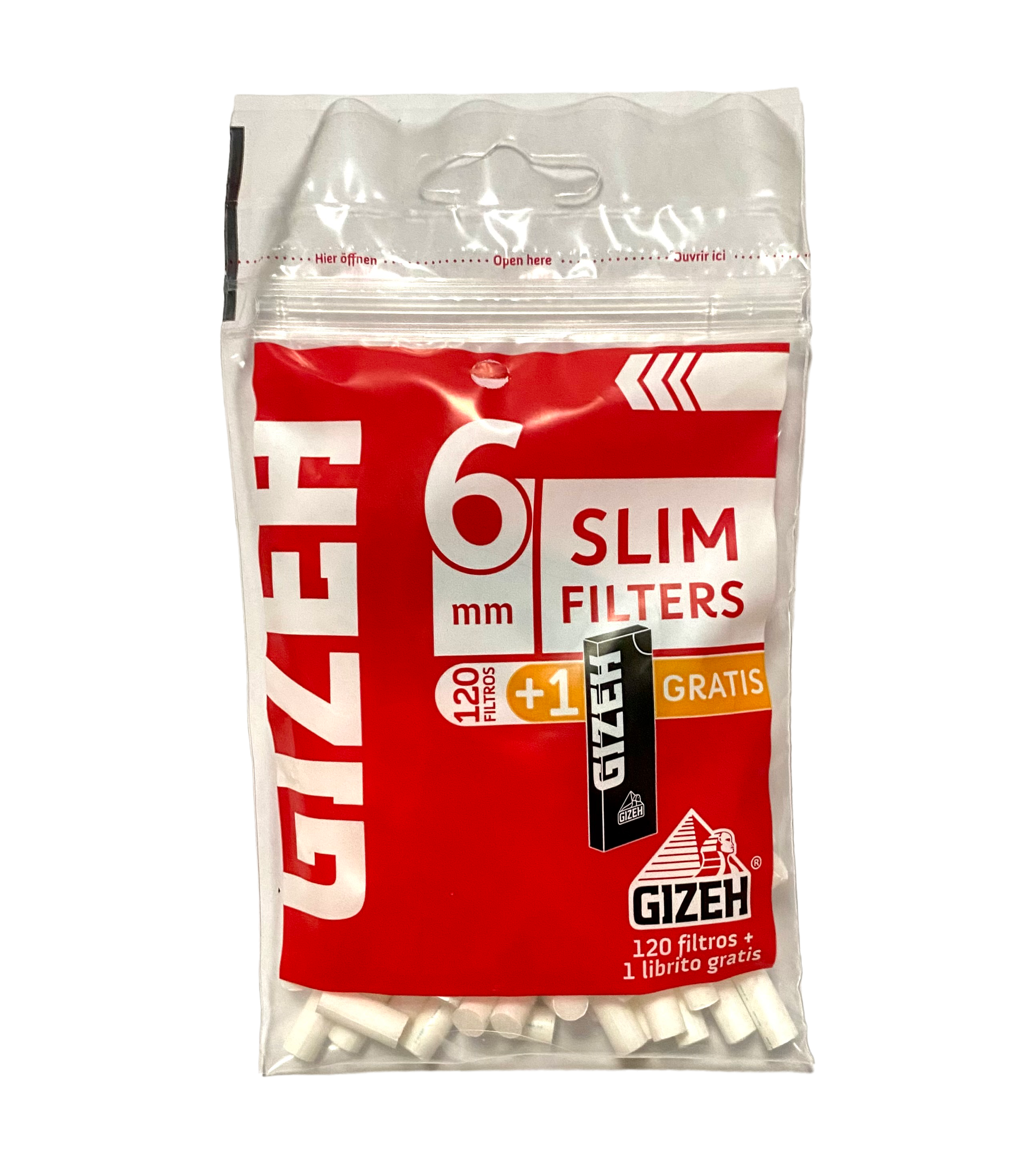 FILTRO GIZEH ROJO SLIM + PAPEL NEGRO N1