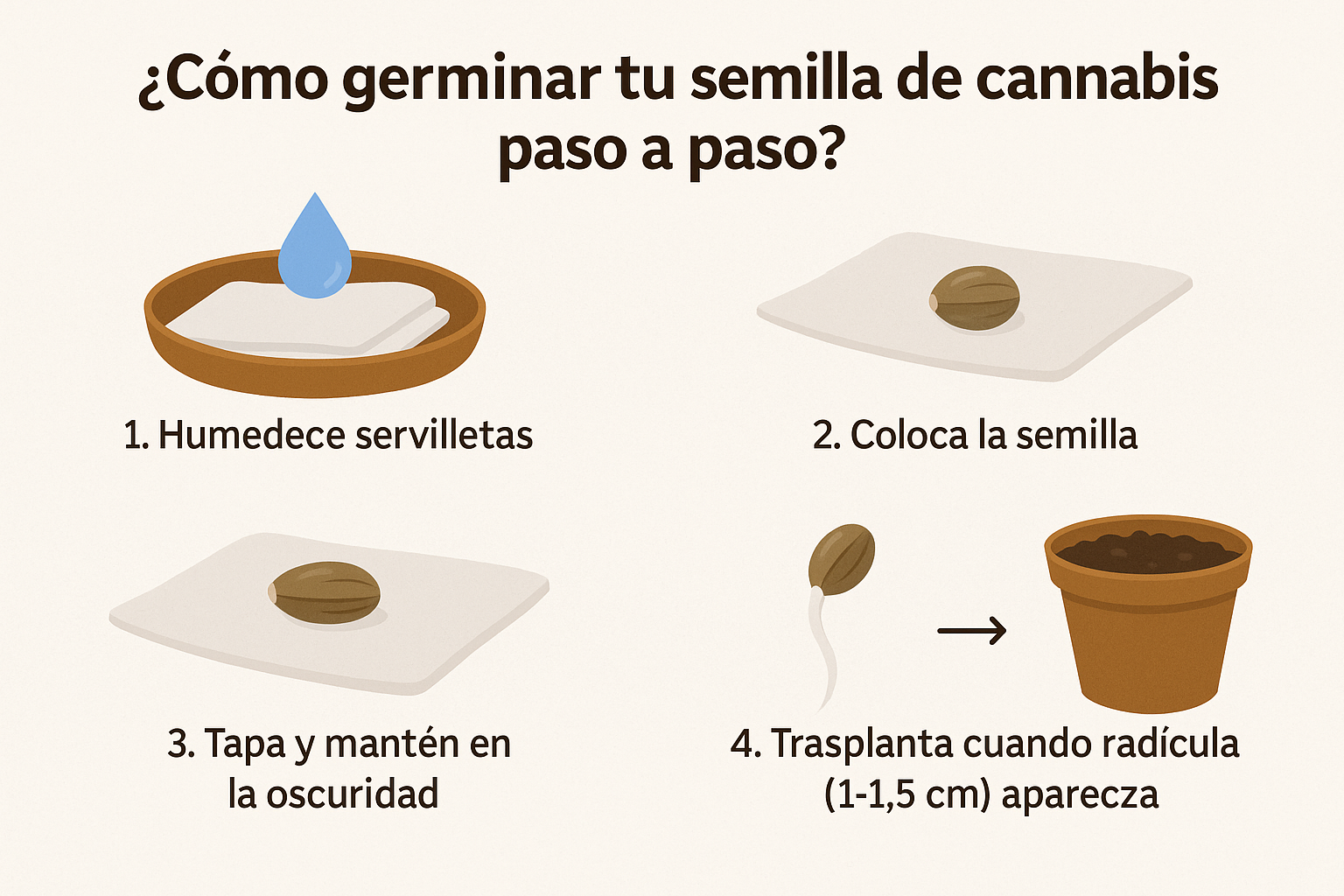 ¿Cómo germinar tu semilla de cannabis paso a paso?