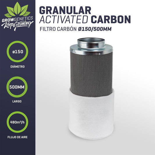 Filtro Carbon 150/500MM (480m3/h) - Grow Genetics