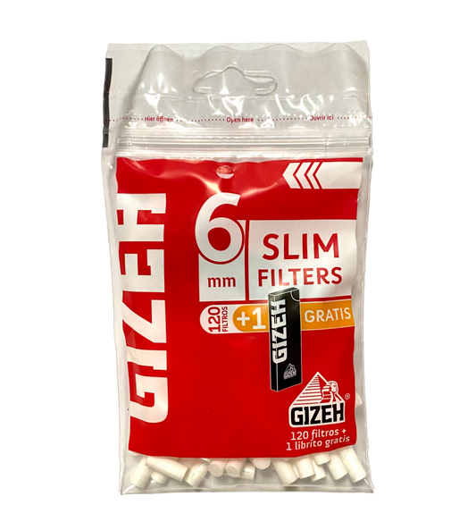 FILTRO GIZEH ROJO SLIM + PAPEL NEGRO N1