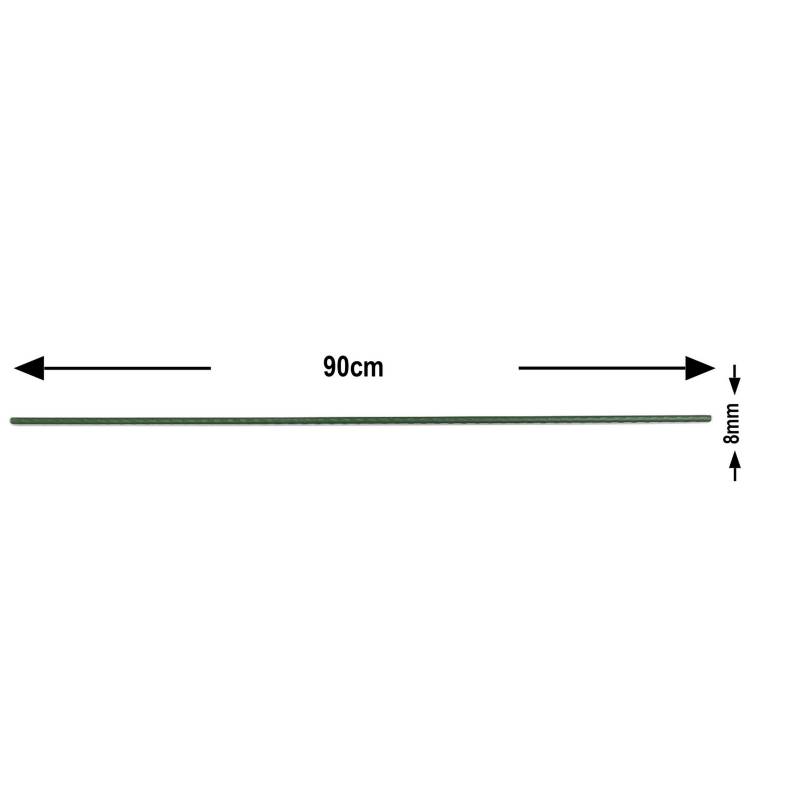 TUTOR PLASTICO 8MM X 90 CM