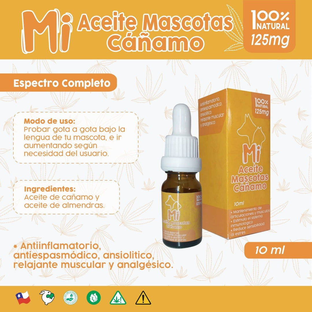 ACEITE CBD DOLORES MASCOTAS 125 MG